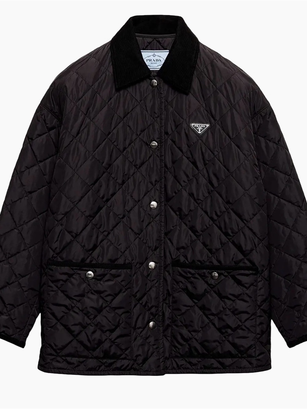 Prada Black Quilted new Light Re-Nylon Jacket